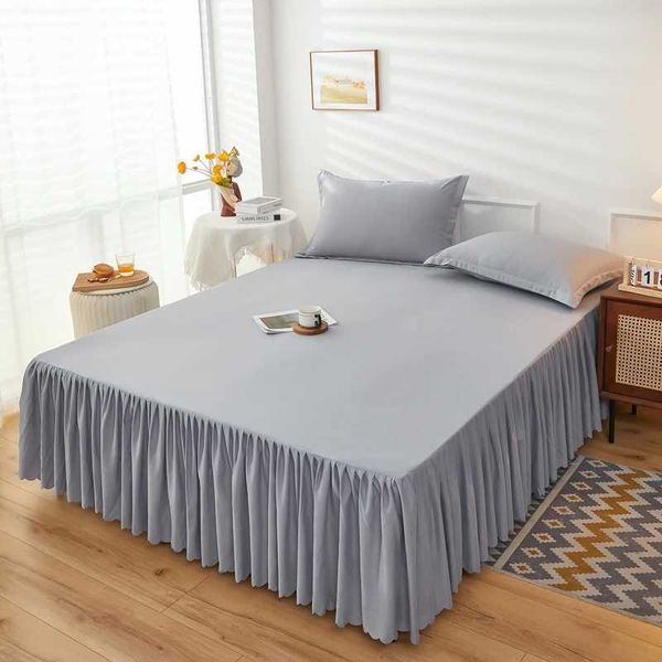 Bed Skirt Bed Skirts Princess Style Bedspread Cover with Skirt US Euro Bed Linen Smooth Twin Full Queen King Size Bed Sheet