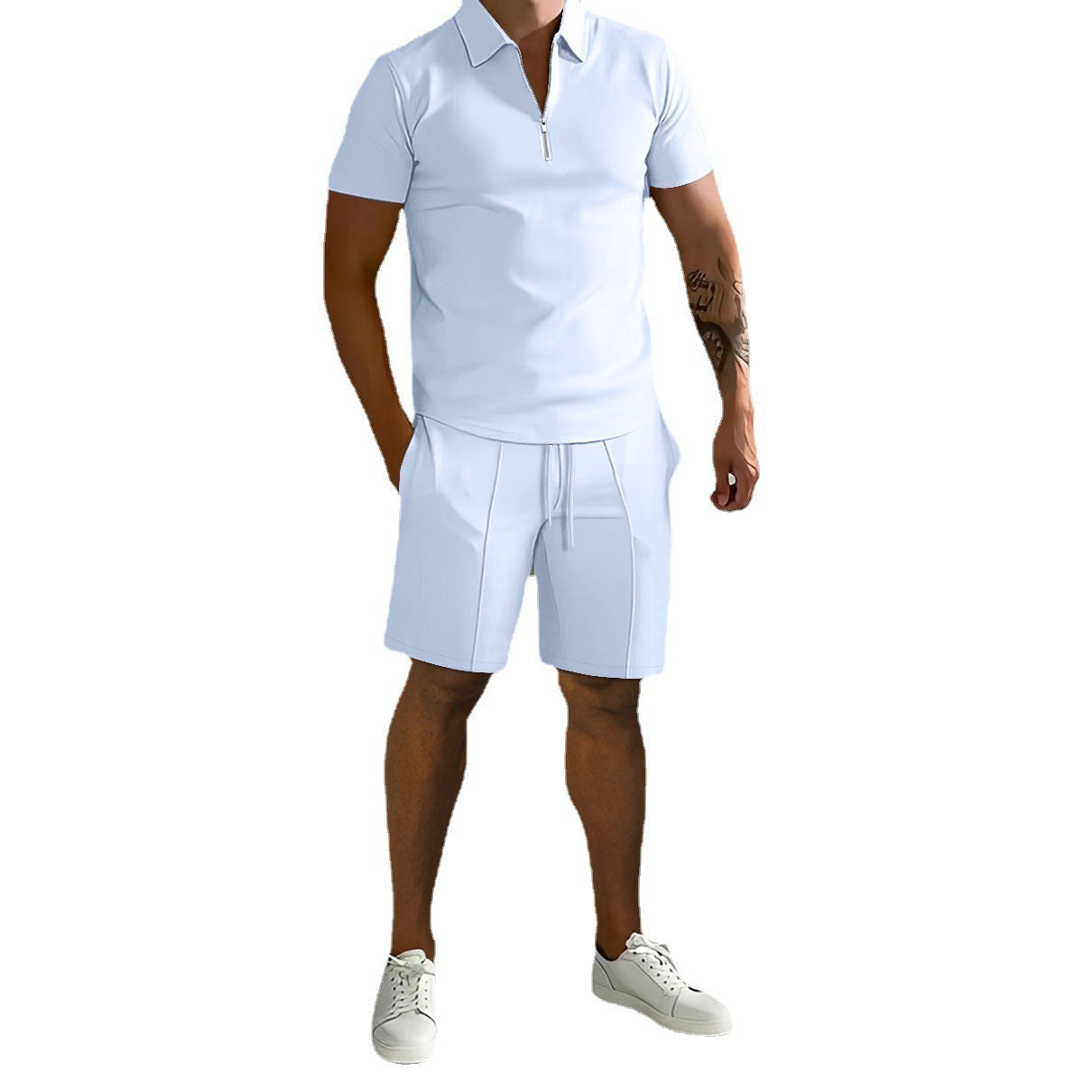 Fashion Summer Sets Polo Shirt Shorts Suits Men Tracksuits Oversized Outfits T Shirts Casual Turndown Collar Man Clothing Polo Set Design Training M