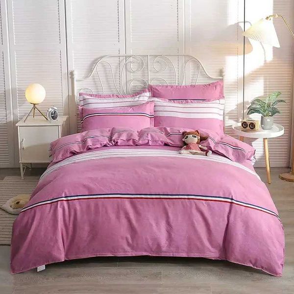 100% Cotton Brushed Skin-Friendly Quilt Cover Bed Sheets, 3Pcs Student Dorm Bedding Set Y240730