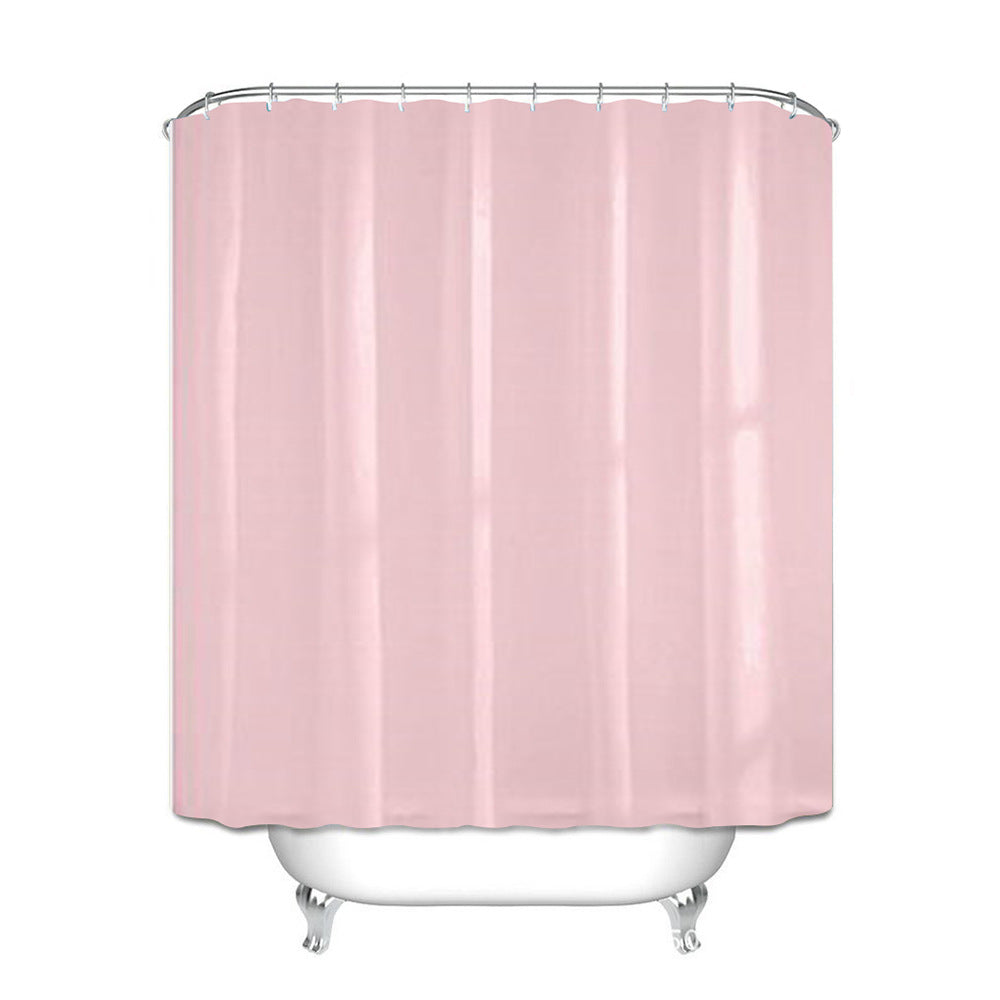 YL-37303 dry and wet solid color curved bath tent punch-free L-shaped solid color polyester partition curtain bathroom curtain waterproof hanging cu