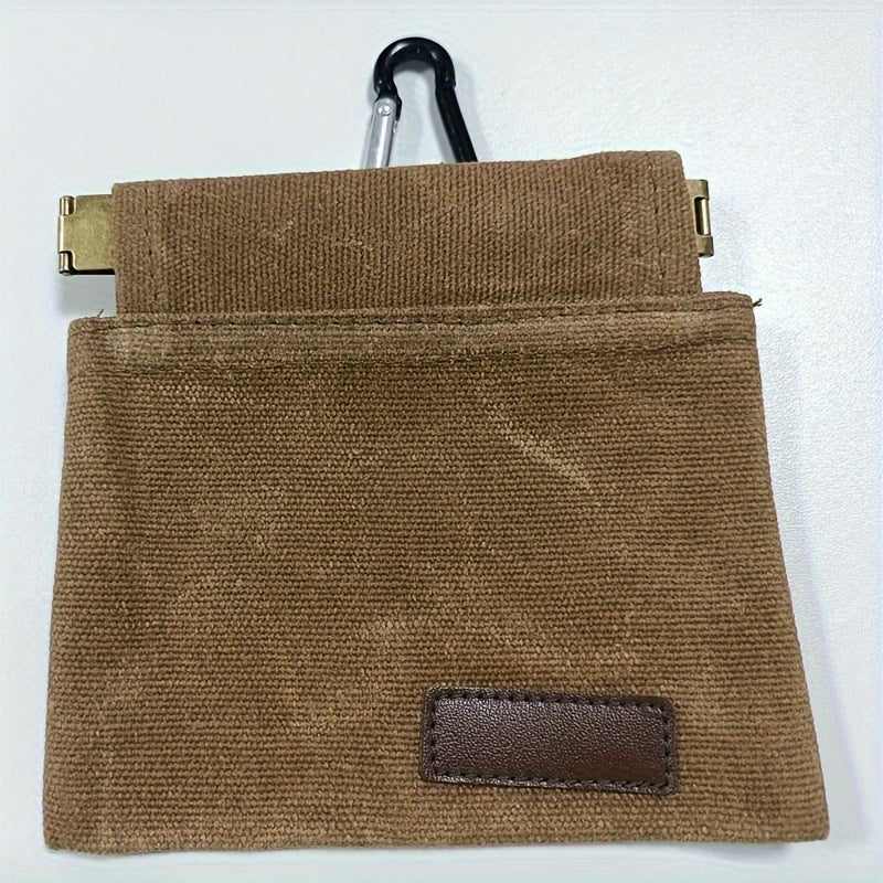 TEMU Durable Canvas Dog Treat Pouch - Moisture-proof, Portable Pet Training Bag For Outdoor , Dog Food Bag, Hanging