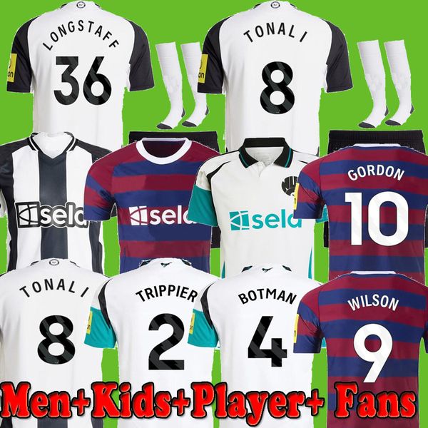 24 25 Lewis Hall Tonali Soccer Jersey Fans Players 2024 2025 BRUNO G. WILSON ALMIRO TRIPPIER Football ShirtS Gordon Men kit Kids Botman JOEL