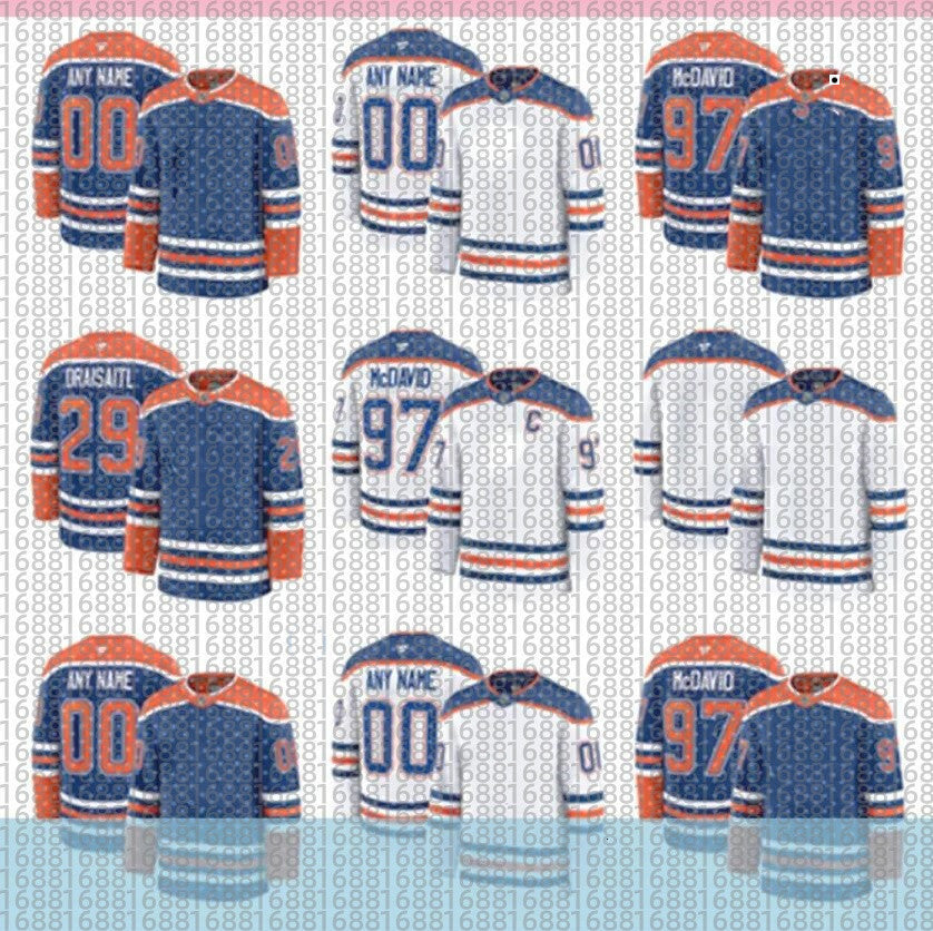 Connors McDavid Edmonton Oiler Hockey Jerseys Mattias Janmark Adam Henrique Brett Kulak Brown Corey Perry Vasily Podkolzin Viktor Arvidsson Troy Ste