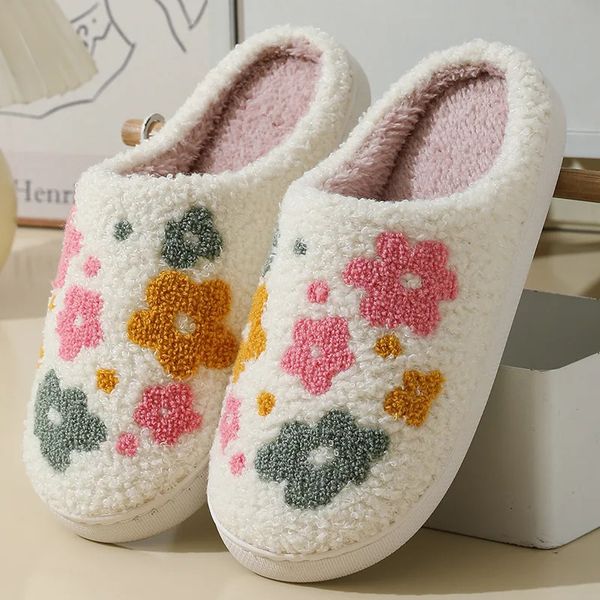 Winter Cute Womens Slide Girl Fashion Flower Family Slide Couple Soft Seagull Flat Sandals Mens Christmas Flip Cover 241018