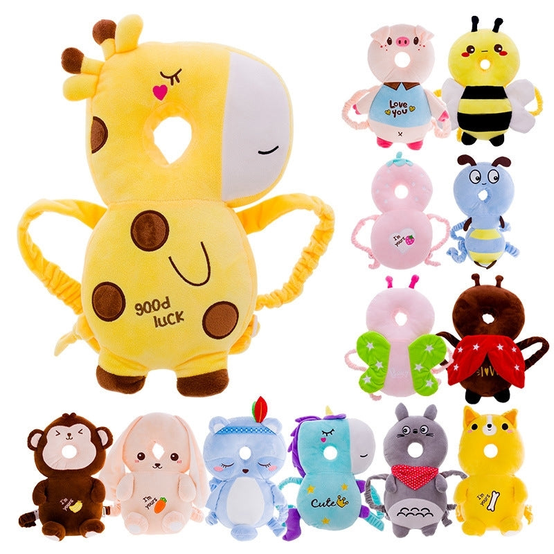 Original Newborn Backpacks Harness Headgear Cartoon Baby Head Back Protector Safety Pad 2 Pcs mix Wholesale