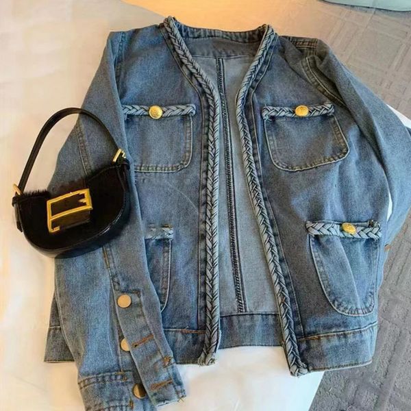 Autumn Ladies Long Sleeve Coat Cardigan Outerwear Fashion Denim Jacket for Women Casual Oversized Loose Jean Jackets 240628