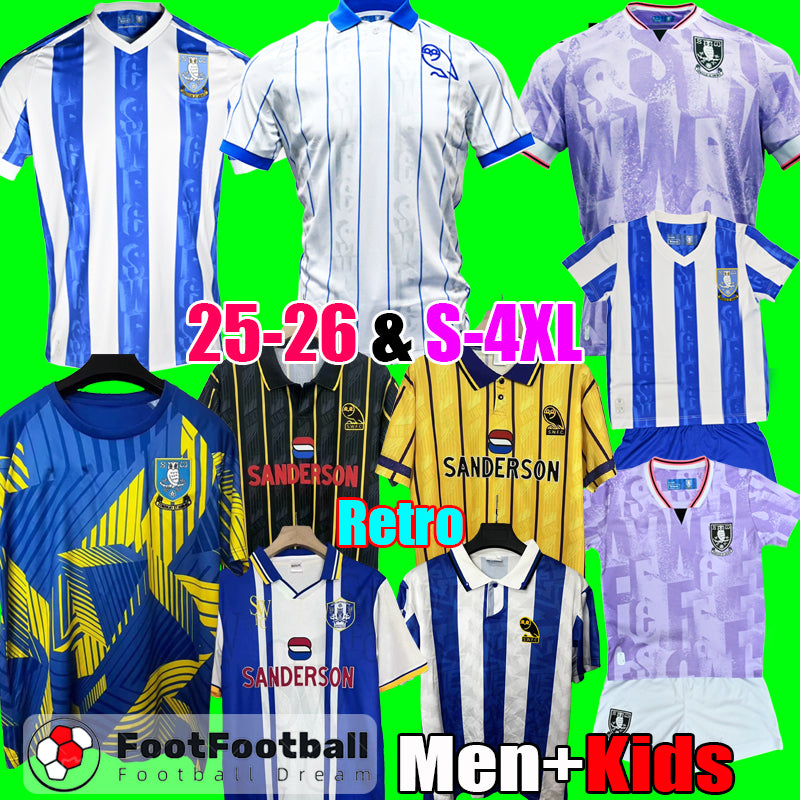 25 26 Sheffield Wednesday football shirts 2025 2026 Retro palmer Vaulks Callum Sheffield Wednesday soccer jerseys Michael Smith Mallik Wilks men Kid