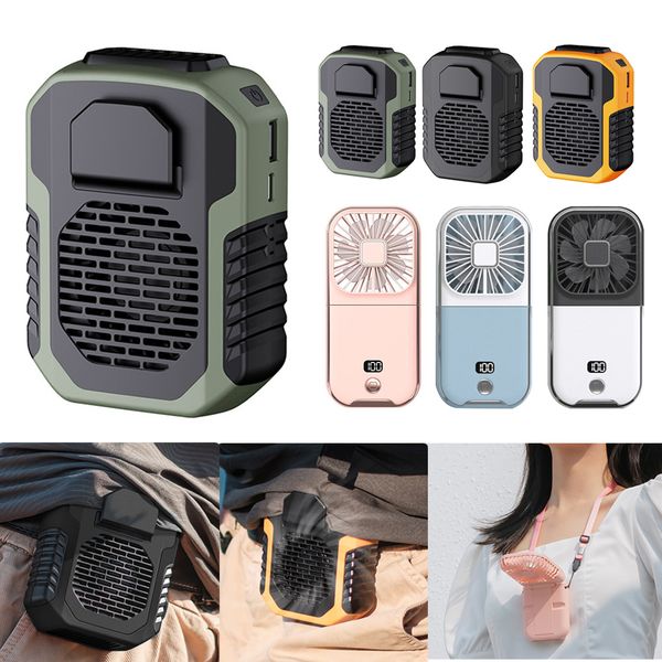 Other Home Garden Portable Waist Fan Hanging Neck USB Air Conditioning Mini Fan Exhaust Fan Outdoor Sports Air Conditioning Cooling Cip Neck