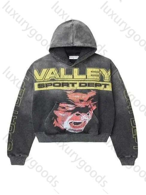 Mens Vale Hoodies Haruku Washing Trend Brand Sweatshirts Casual Valley Streetwear Heavy Water Oversized Hoodie Tracksuit High Quality Fashion Clothi