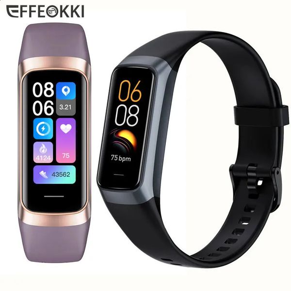 smartwatch mens and womens smart bracelet wristband 1.1-inch Amoled heart rate waterproof body temperature fitness tracker wristband 240925