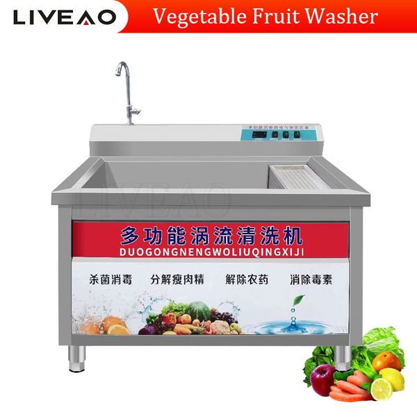 Green Leaf Vegetable Washing Machine Auto Vegetable Fruit Washer Cleaning Fruits