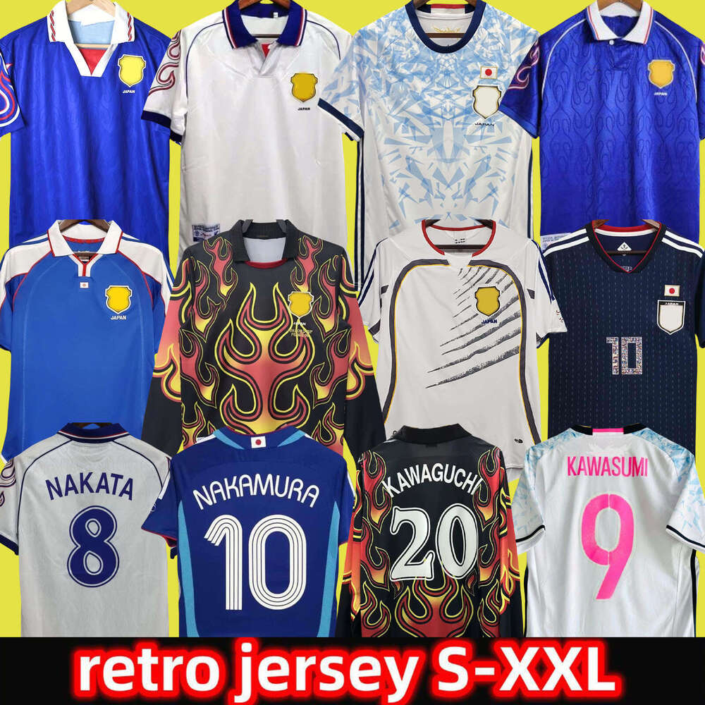 1998 2006 Japan NAKATA Retro Mens Soccer Jerseys National Team NAKAMURA OGURO KAWAHI Home Away Long Sleeves Vintage Football Shirts Uniforms