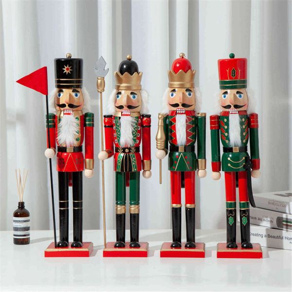 50CM Christmas Wooden Nutcracker Soldier Jewelry Children&#039;s Room Decoration Ornament New Year Christmas