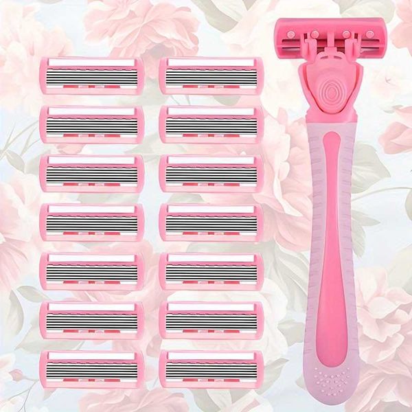 Razors Blades High Quality Men Safety Razor Blade 6-Layer Germany Stainless Steel Shaving Blades Manual Shaver Head G240906