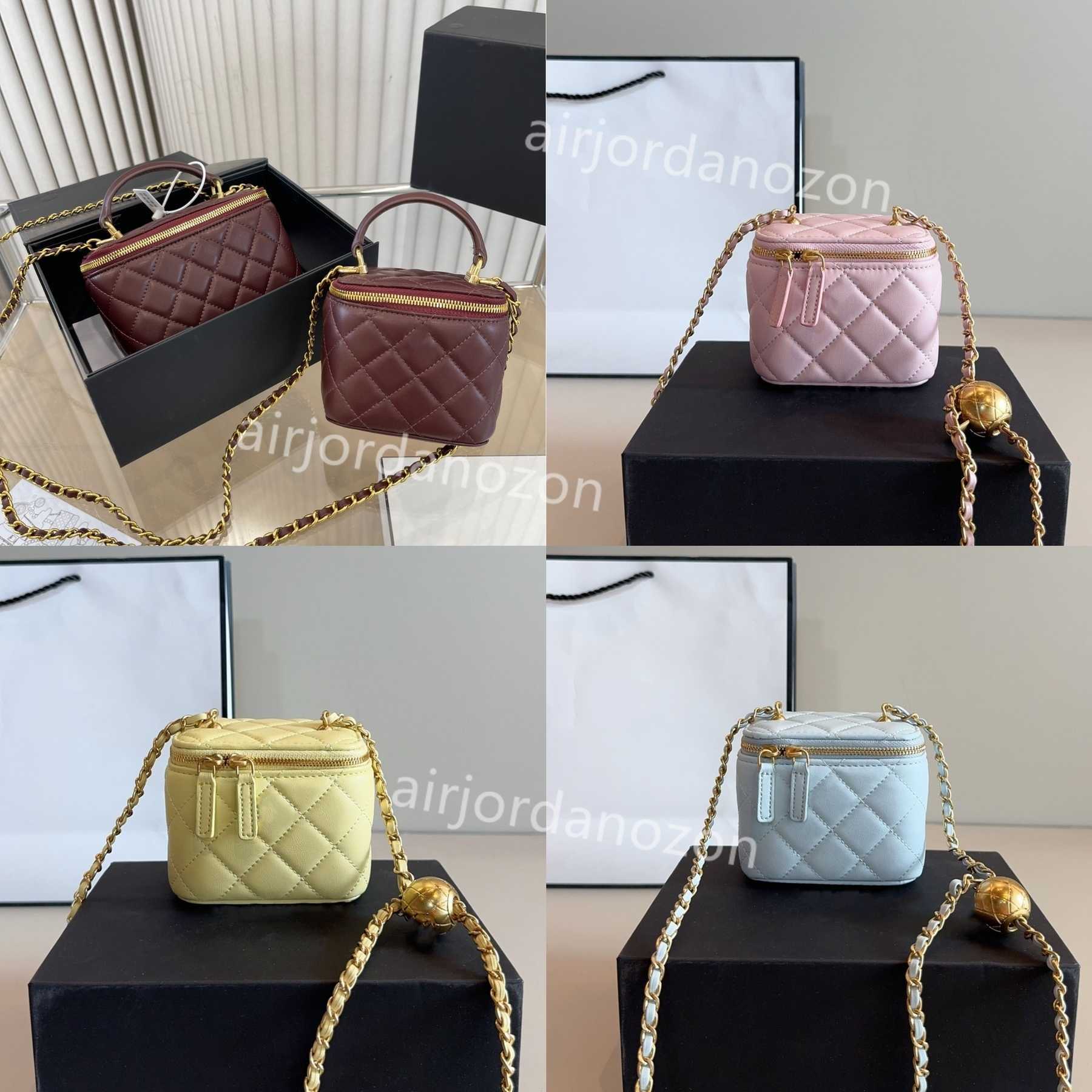 Shoulder Bags cases Makeup bag Women Crossbody Handbags Designer Luxury red Mini Portable Box Cosmetic Lipstick Bag Sheepskin Black Ladies Fashion S