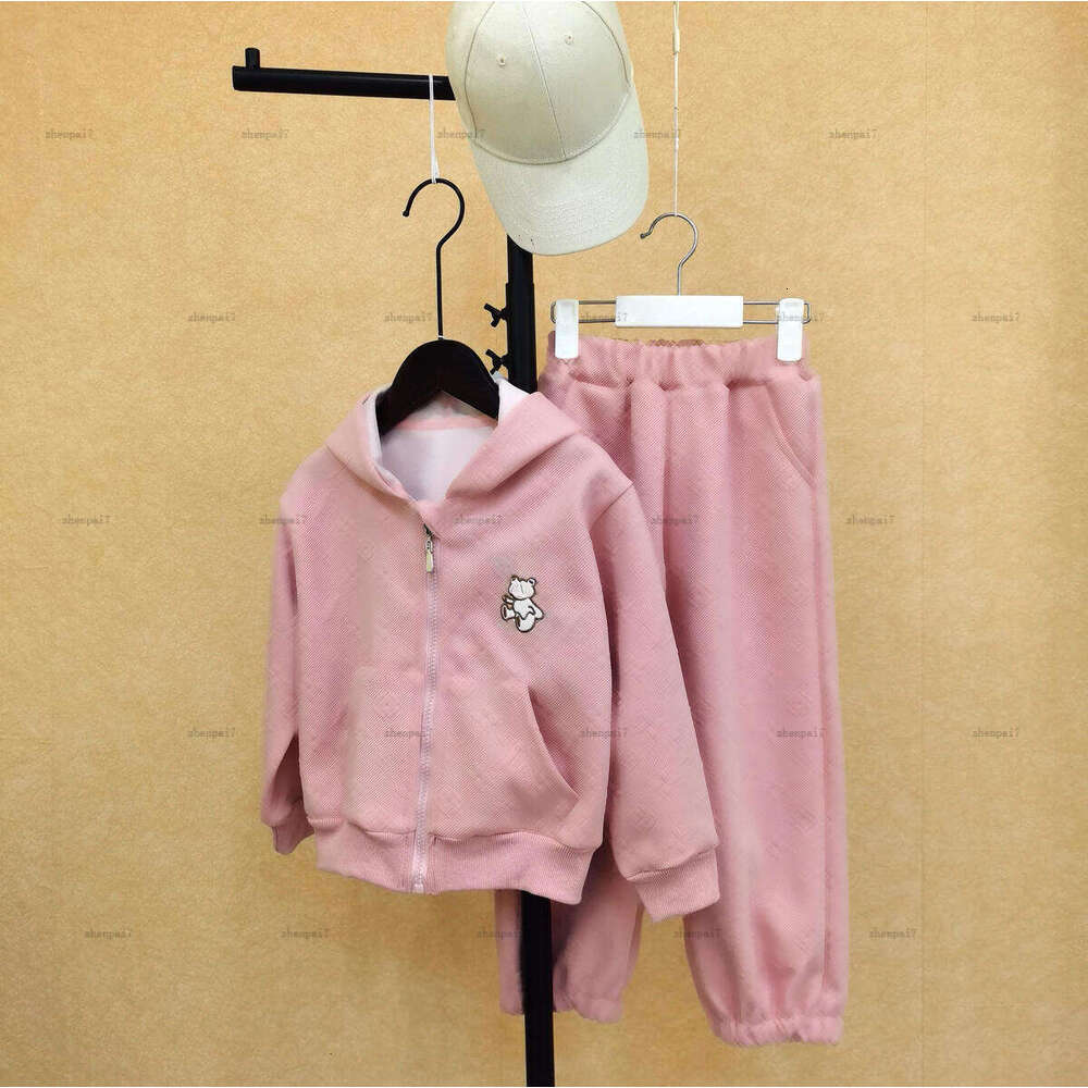 Top baby Coat set Convex printing texture design Tracksuits Kids designer Clothes Hooded jackets and casual pants A958X26N211