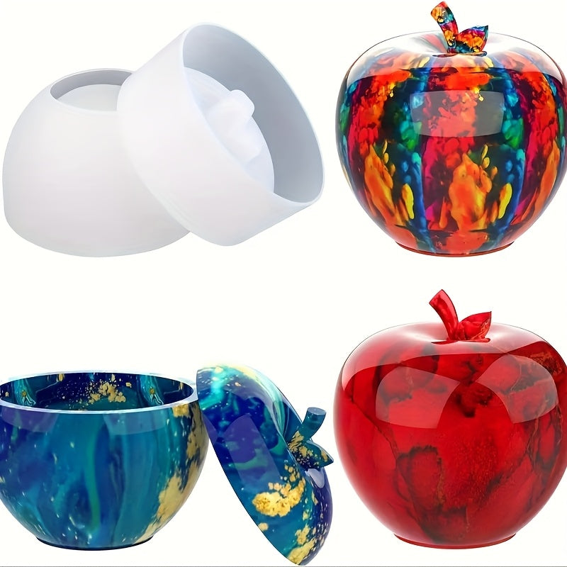 TEMU 1 Set Jar Resin Silicone Mold, Jar Silicone Mold With Lid Epoxy Resin Casting, Storage Box Resin Mold, Candy Container, Home Decoration