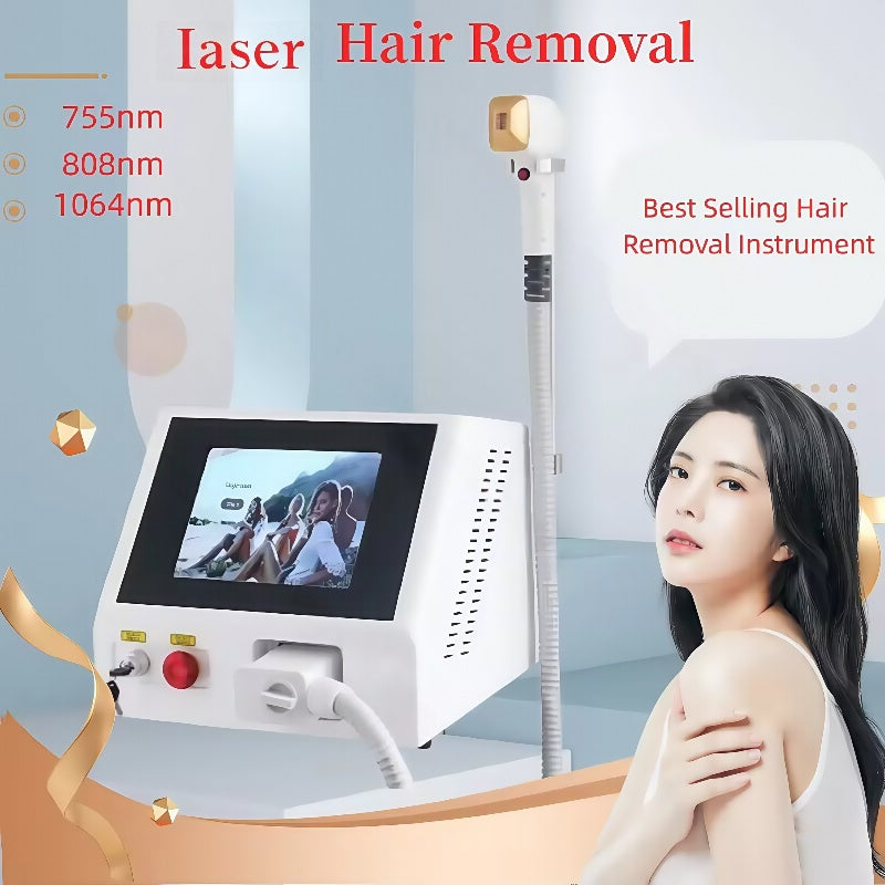 2025 NEW laser hair removal device for use, 3 wavelength 755nm 808nm 1064nm Permanent, safe and painless, suitable for home and beauty salons