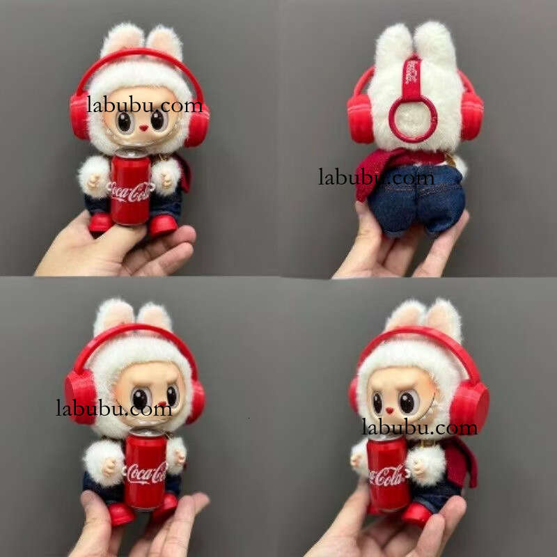 Cola Set Headphones First Second Third Generation Vinyl 17cm Doll Labubu Clothes