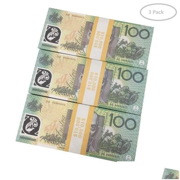 Novelty Games Wholesale High Quality Prop Game Australian Dollar 5-10-20-50-100 Aud Banknotes Paper Copy Fake Money Movie Props Drop 92c