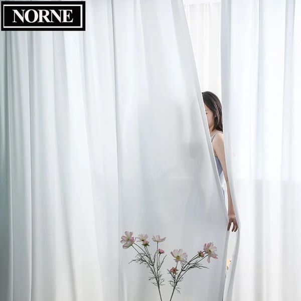 Top Quality ious Chiffon White Sheer Curtains for Living Room Bedroom Window Voiles Tulle Curtain Big Size Custom Made 241015
