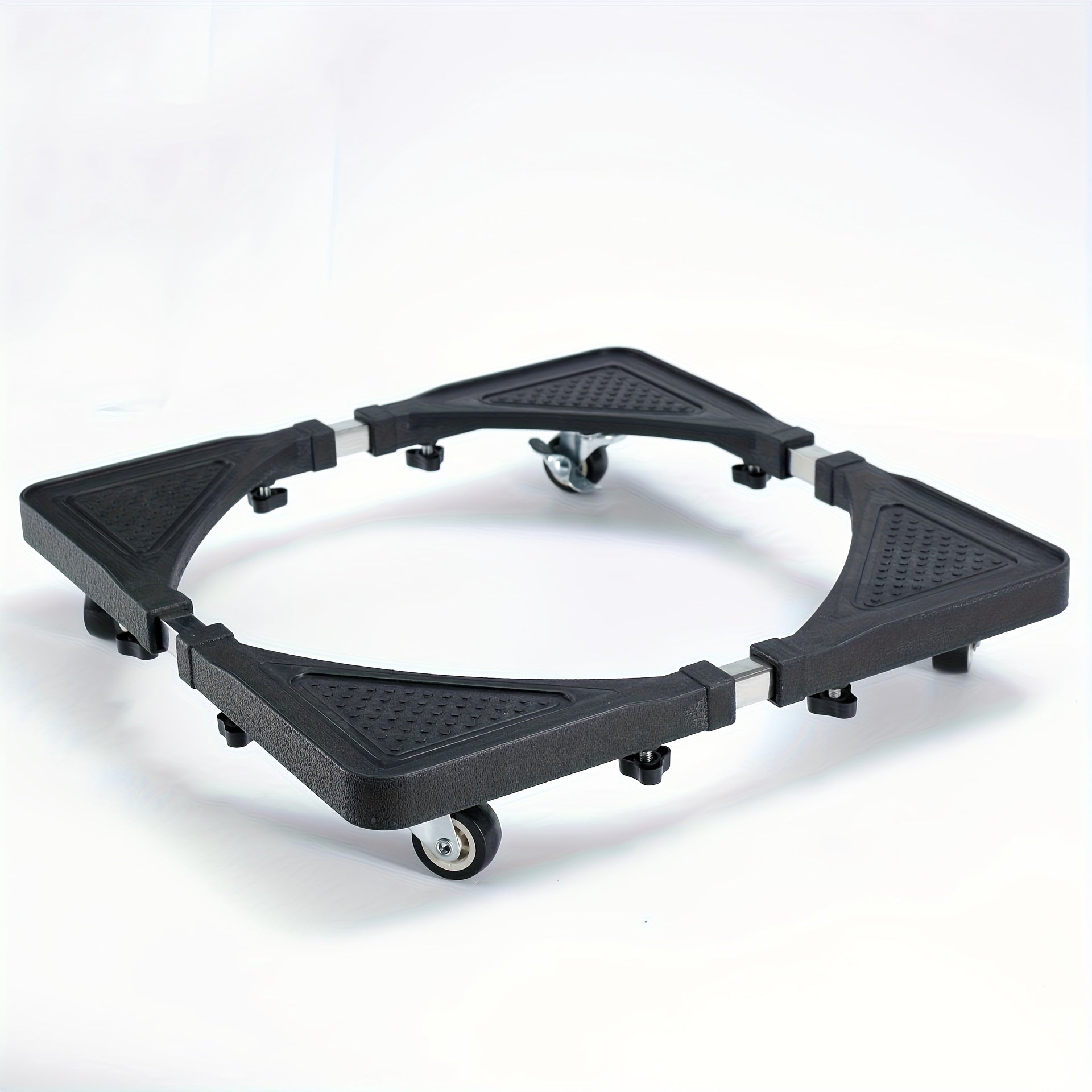 TEMU 4-wheel Adjustable Stainless Steel Appliance Fridge Stand Adjustable Furniture Mover Mobile Roller Base - Easy Assembly Washer-dryer Dolly For