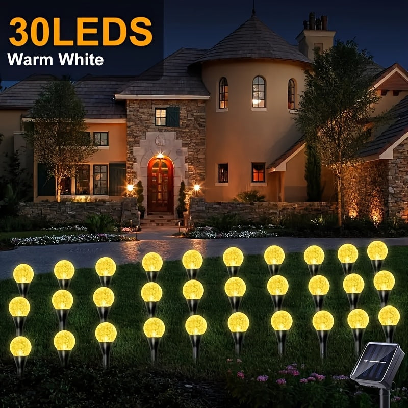 TEMU 30pcs Led Solar Bubble Ball Valentine's Day Gift Decorative Lights, Waterproof, 8 Lighting For Multi-functional Outdoor Ambiance, Perfect For