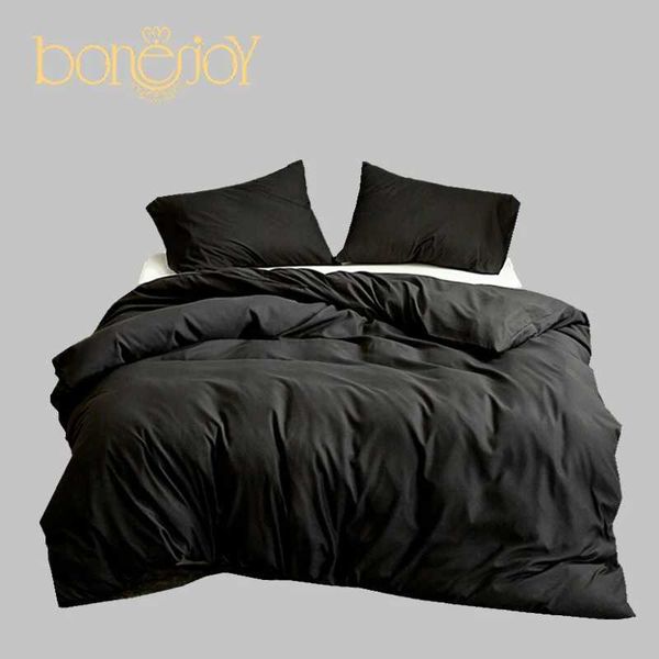 Bonenjoy Duvet Cover Queen zize Black Color Bedclothes Comforter Cover King edredom Microfiber Quilt Cover(pillowcase need orderCL240716