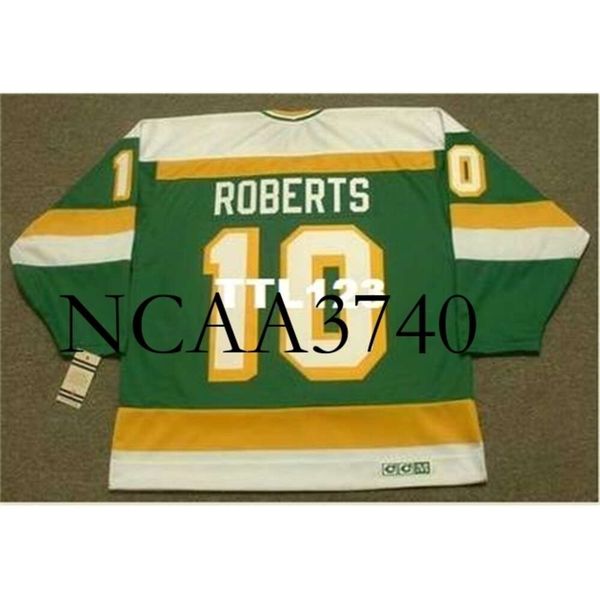 N374 #10 GORDIE ROBERTS Minnesota North Stars 1981 CCM Vintage Hockey Jersey or custom any name or number retro Jersey