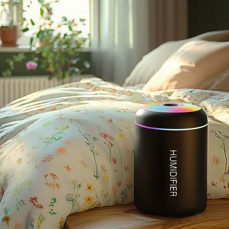 TEMU 2-in-1 And Humidifier With Essential Oil Diffuser, For Bedroom, Tabletop Device, Stylish Oval Shape