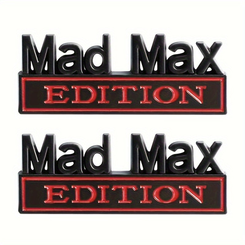 TEMU 2pcs Mad Emblem Sticker Badge Fender Funny Decals Truck Door Decoration For Vehicle Suv Motorcycle Accessories