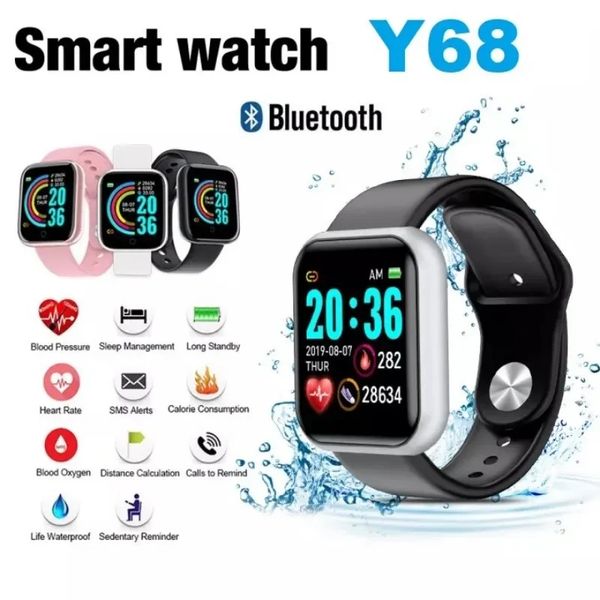 Smart Watch Y68 Men Women Wristwatches D20 Smartwatch Electronic Clock Fitness Monitor Birthday Gift For Xiaomi Huawei Bracelet