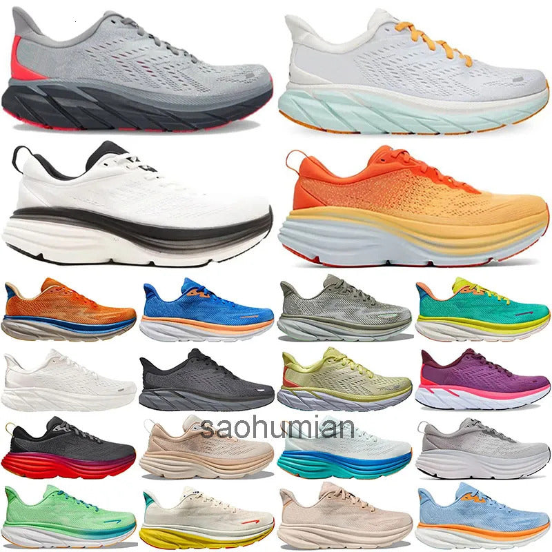 Designer Clifton 9 Bondis 8 Running Shoes Cliftons Shoe Sports Harbor Mist Carbon X 2 People Casual Athletic Mens W hokasneaker hooka hokaism hokash