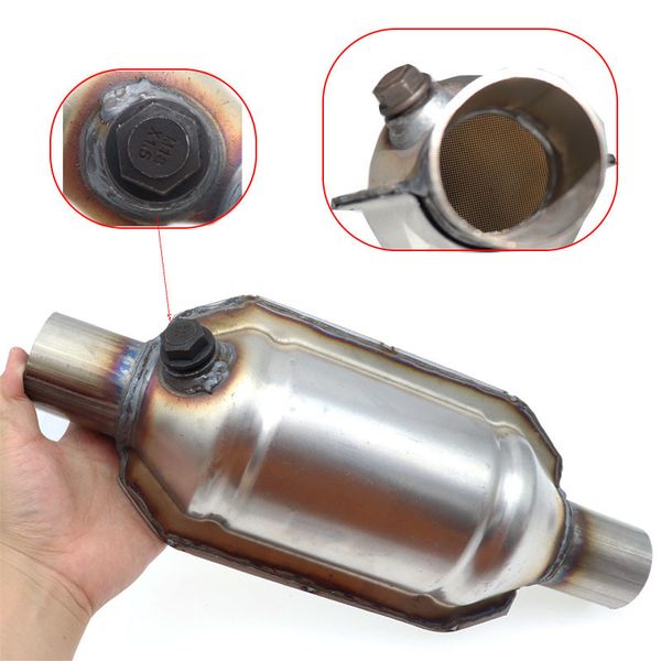 2inch Universal 51mm EURO1 Catalytic Converter Premium Car Exhaust Pipe Corrosion-resistant Direct 400cell Fit Exhaust Converter