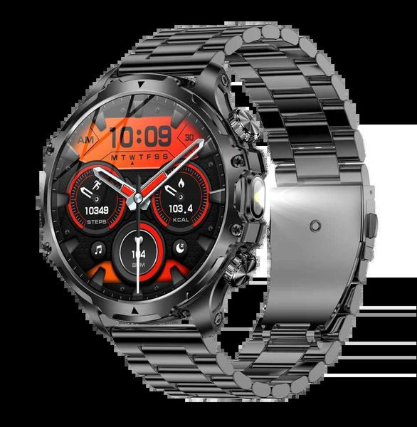 High Quality AK75 smartwatch flashlight 1.9-inch mens outdoor sports fitness tracker 700mAh large battery BT call LED light smartwatch O2412