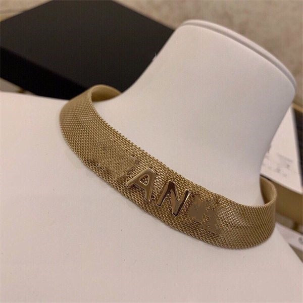 Woman Pendant Necklaces Latest Ccity gold chokers Necklace Luxury Designer Jewelry Women men C Classics logo pearl Sweater chain 1246