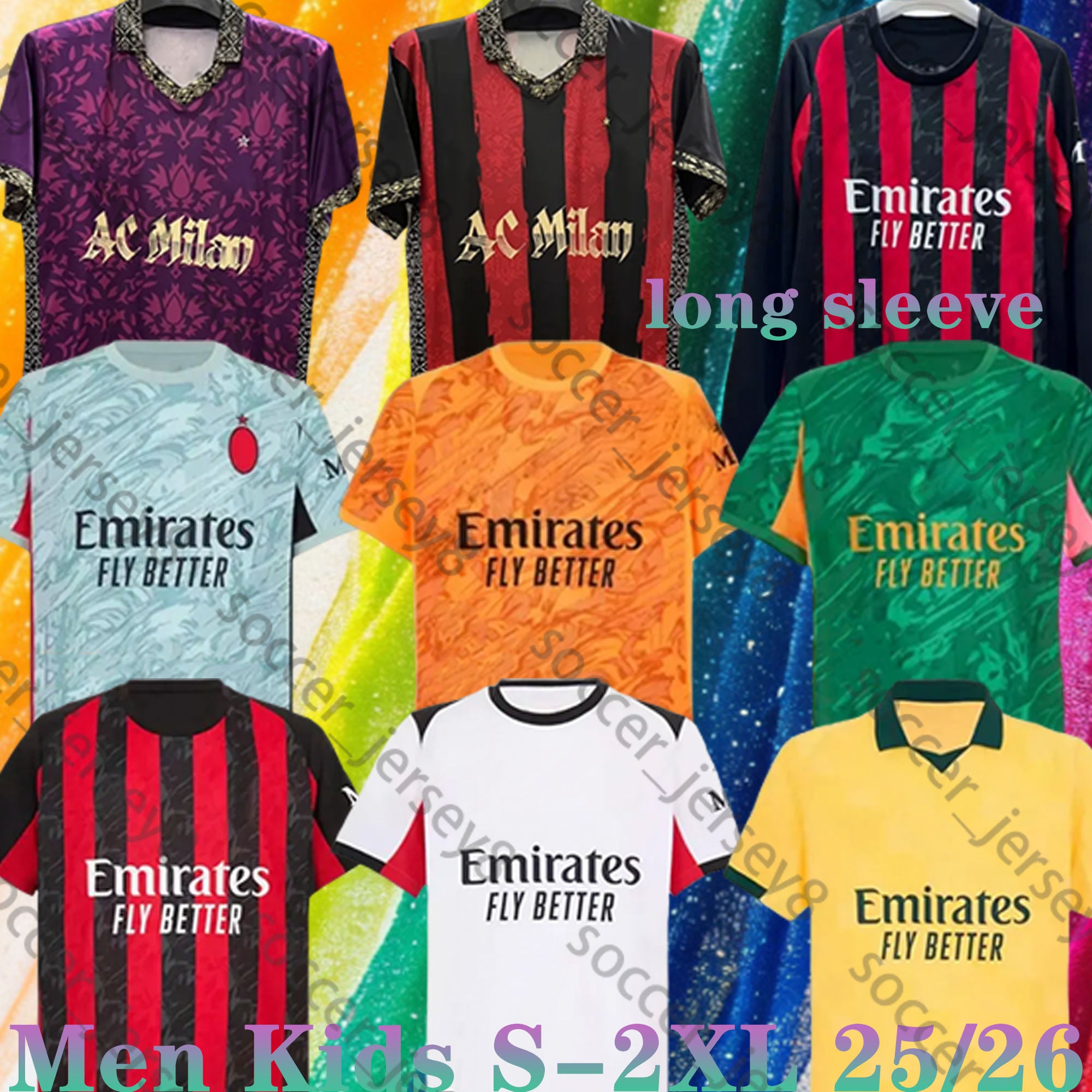 25 26 Milan Soccer Jerseys 3rd Fourth THEO PULISIC TOMORI RAFA LEAO GIROUD CHUKWUEZE PAVLOVIC FOFANA MODRIC 2025 2026 AC Football Shirts FANS Men go