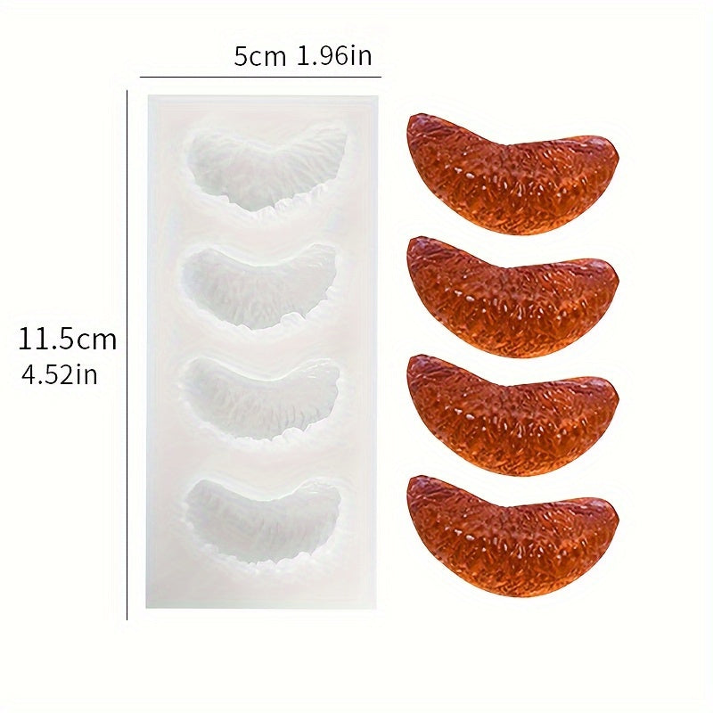 TEMU Diy Orange Silicone Mold For Aromatherapy Candles & Chocolate Baking - Food-grade Crafting Tool