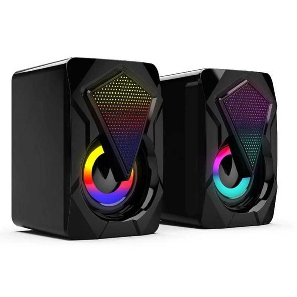 Loudspeaker box X2 Mini RGB Speaker USB Wired Subwoofer Loudspeaker Box for Desktop PC Z241028