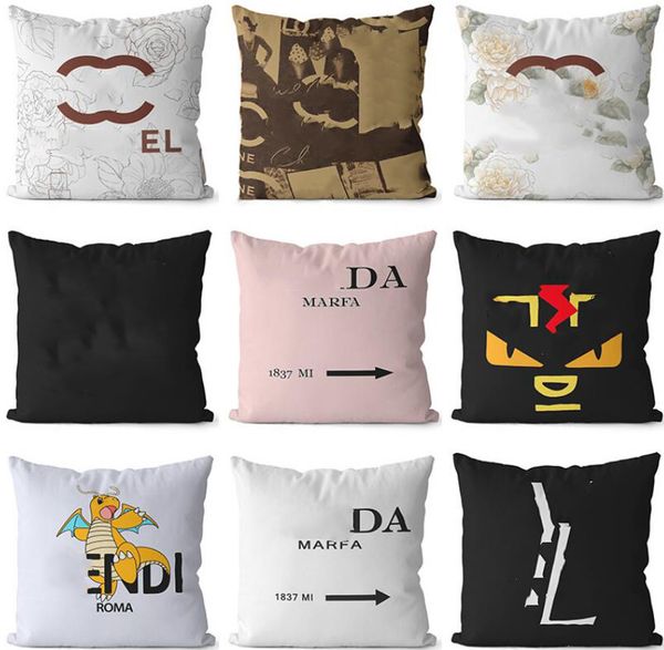 20style Fashion Letter Designer Throw Bedding Home Room Decor Cover Sofa Decoration Cushion 45-45cm Pillow Core Removable