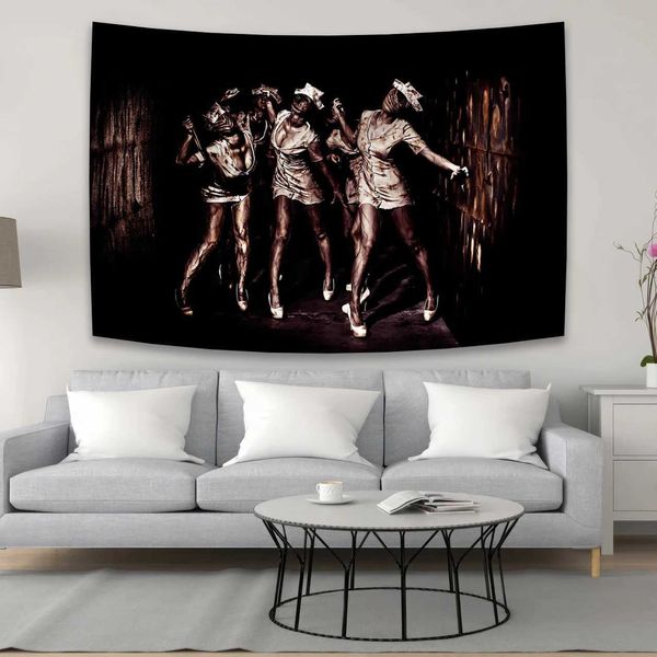 Silents Hill Horror Movie Character Tapestry Wall Hanging Room Decor Art Wall Hanging Bedroom DecorC250205
