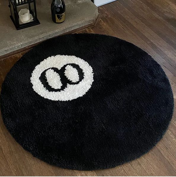 Round Color Carpets Rug For Black Living Room Sofa Coffee Table Floor Cushion Study Bedroom Dirt-resistant Decoration