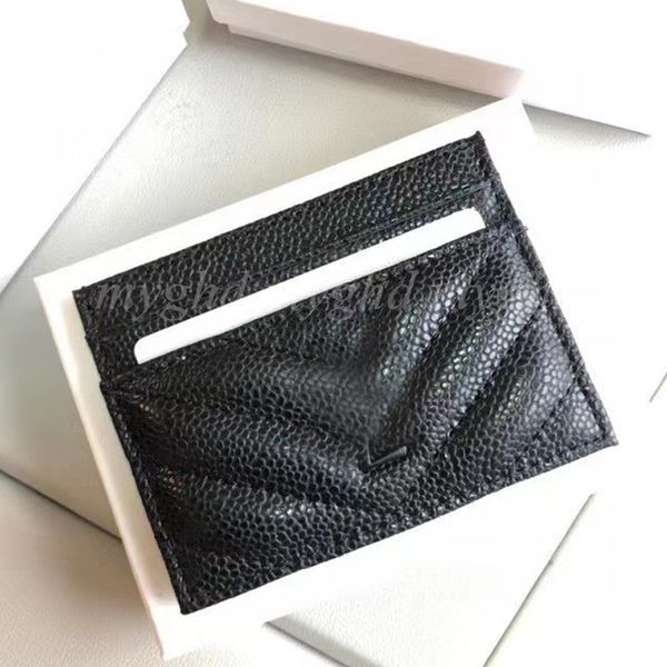 Card Holders for Women Litchi-Plain 2 Styles Cards Bag Fashion Purse With Box 18705