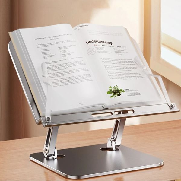 Adjustable Book Stand Multi Heights Angles Cookbook Bracket Desk Reading Holder For Office School Laptop Tablet Drop 240125