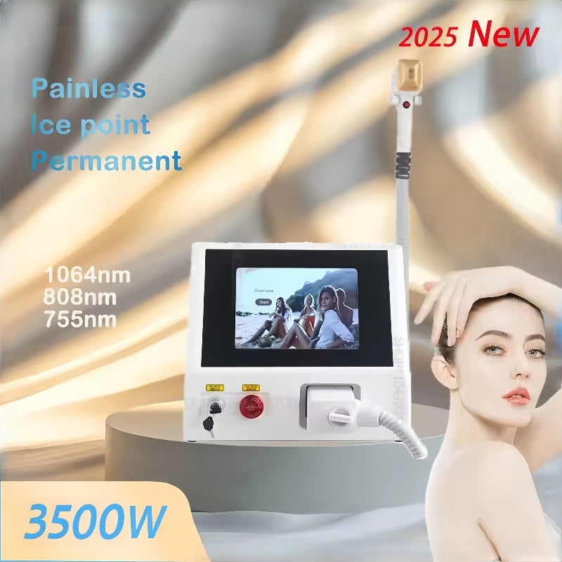 Profession 808nm Diode Laser Hair Removal Machine Skin Rejuvenation Epilator Equipment 3 Wavelengths Ice Platinum Device Suitable for home and beaut