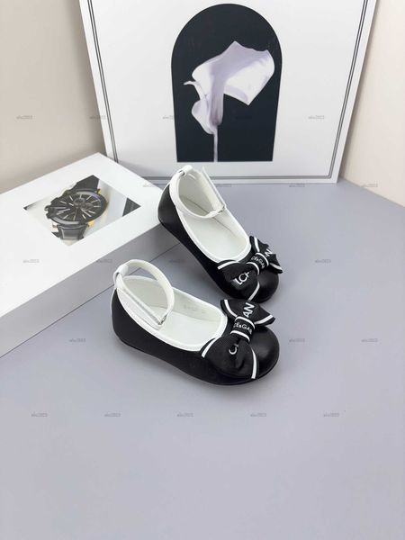 Classics toddler Leather shoes Letter print bow baby shoes Size 21-28 Box Packaging kids sneakers infant walking shoe