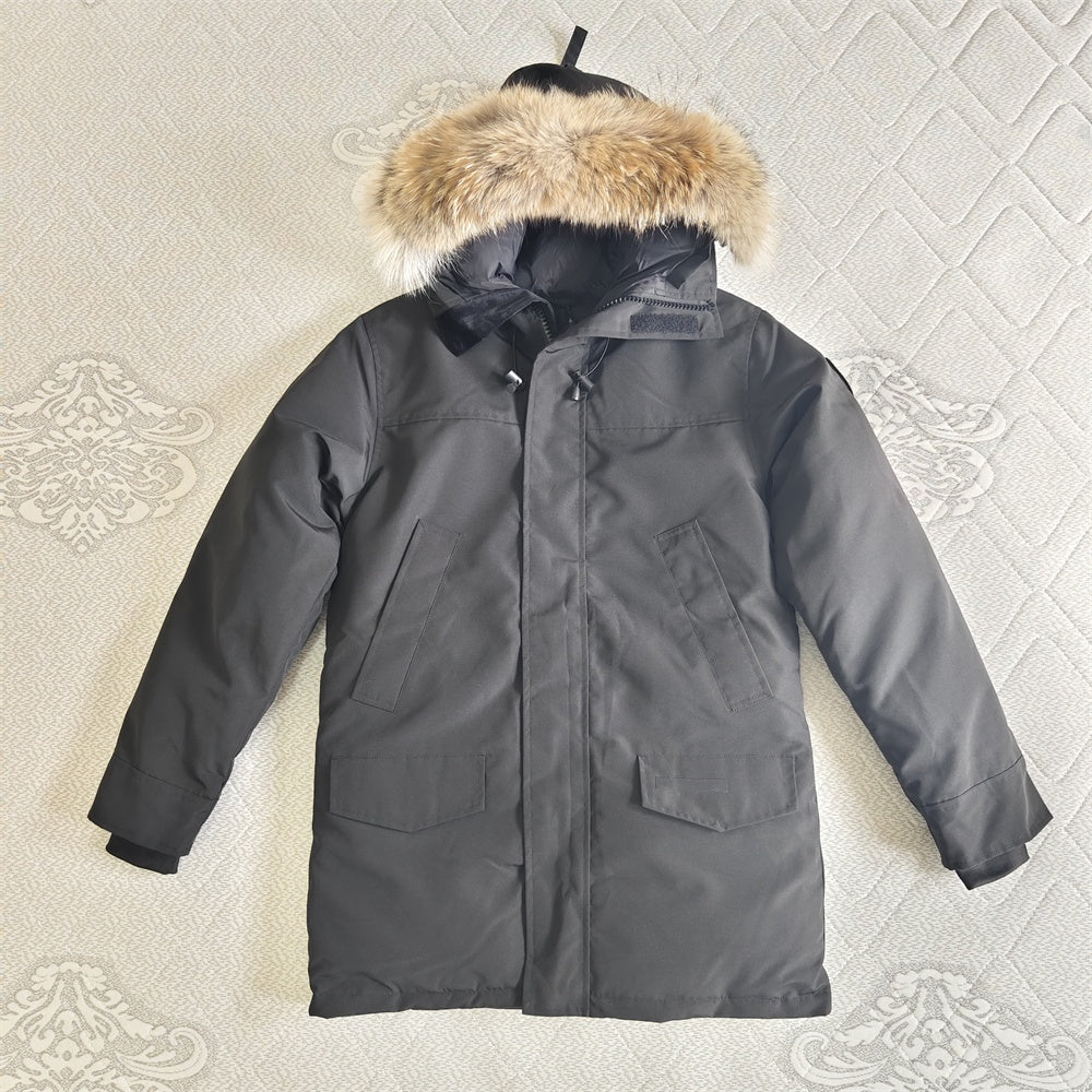 Winter Men Down Puffer Jackets Real Wolf Fur Designer Homme Windbreaker Jassen Outerwear Hooded Fourrure Manteau Jacket Coat Hiver Parka Doudoune 26