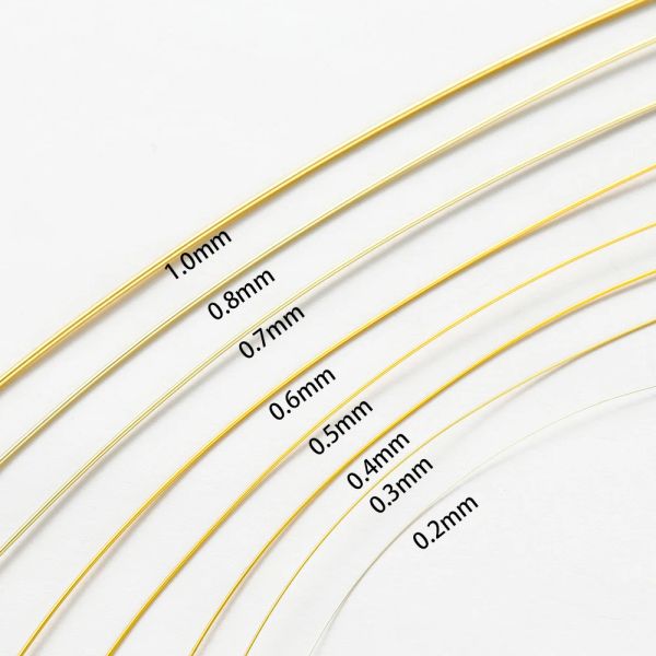 18K Real Gold Plated Copper Wire For DIY Handmade Jewelry Making Supplies Jewellery Accessories Beads Materials Wire Wholesale