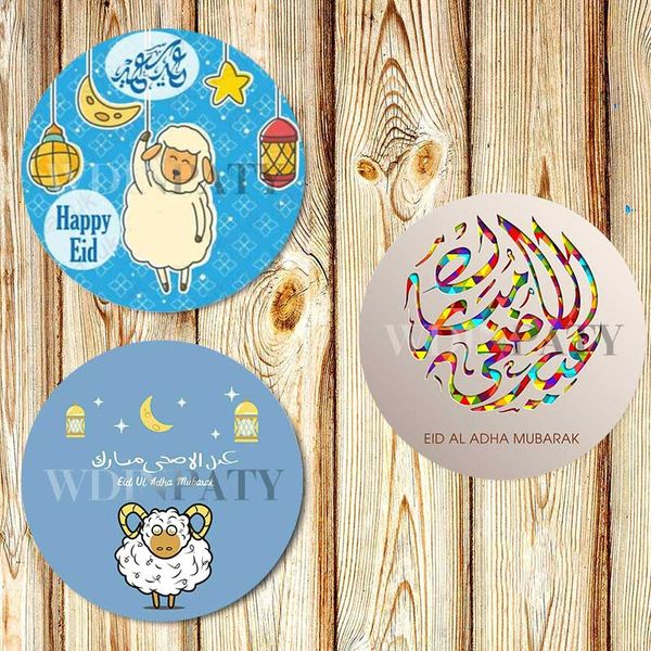 3.5-4.5cm Eid Mubarak Stickers Party DIY Eid Decorations Labels Sheep Muslim Al-Adha Greeting Treat Gift Packing HAJJ Kareem