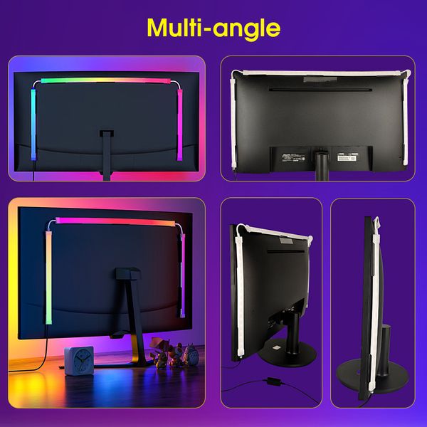 New RGB PC Ambient Backlights Monitor Screen Color Sync Smart Control LED Strip Light Computer Screen Game Atmosphere Tape Lamp